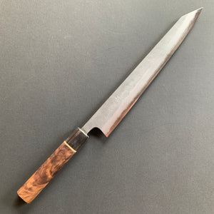 Kiritsuke Sujihiki knife, Aogami 2 Carbon steel with stainless steel cladding, Nashiji finish - Matsubara