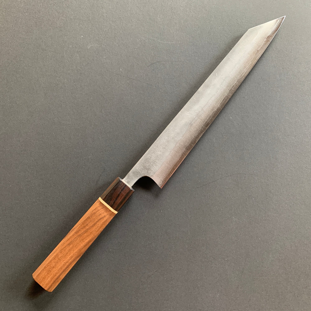 Kiritsuke Sujihiki knife, Aogami 2 Carbon steel with stainless steel cladding, Nashiji finish - Matsubara