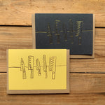 Knife rack greetings cards - designed by Takako Copeland for Kitchen Provisions