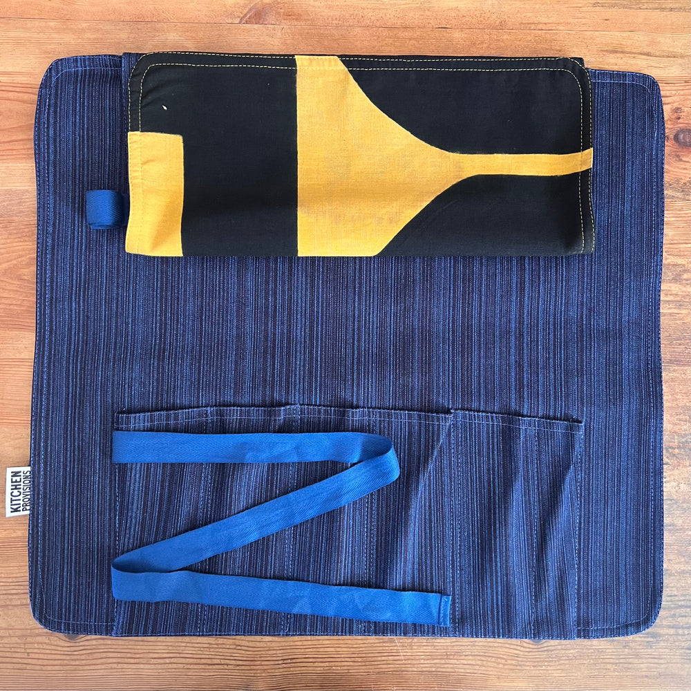 Kitchen Provisions Merch - the knife roll - DEADSTOCK DENIM/VINTAGE FABRIC 22