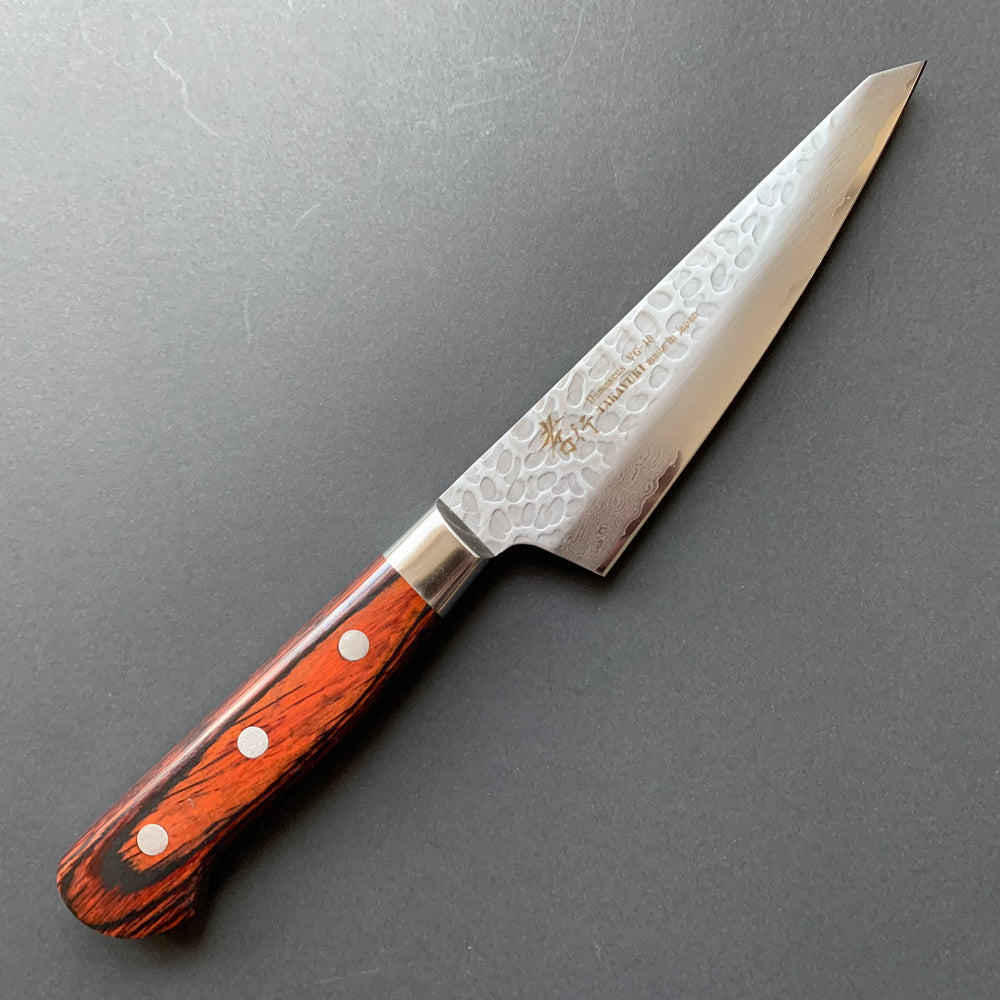 Honesuki knife, VG10 stainless steel, Damascus Tsuchime finish - Sakai Takayuki