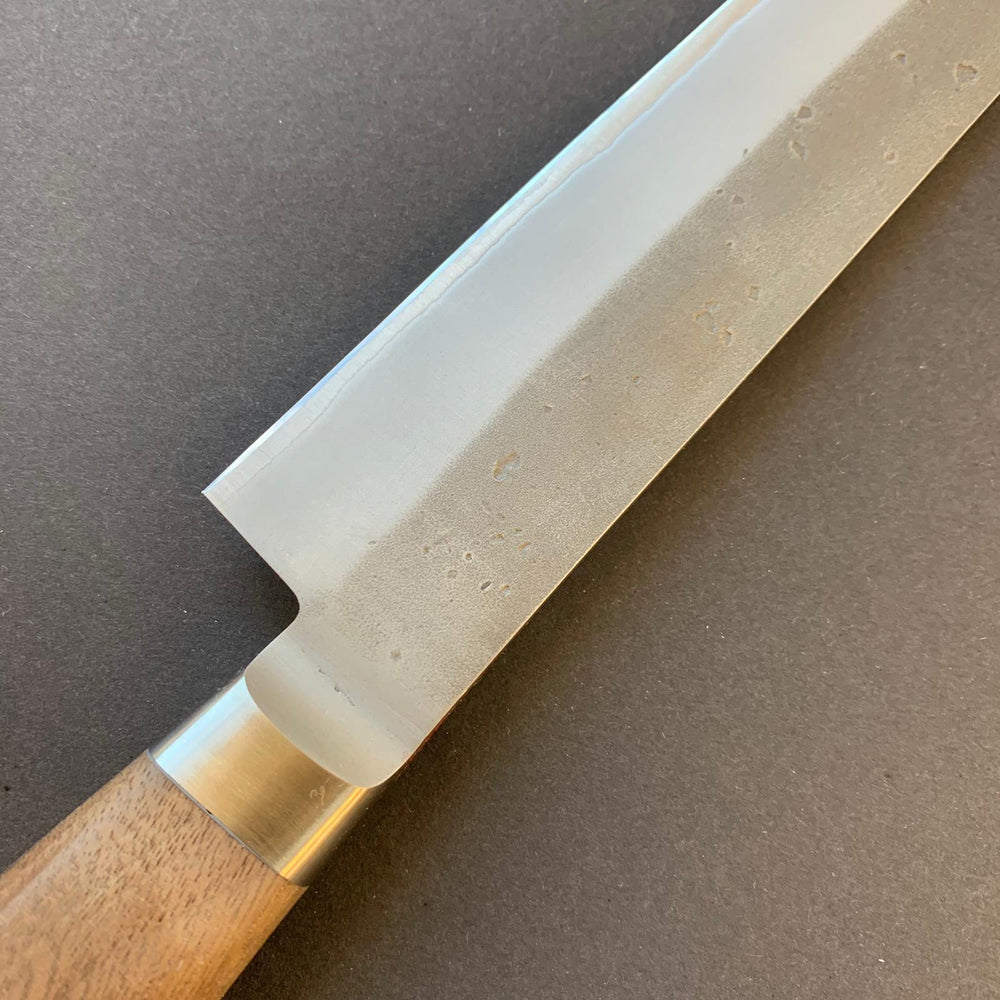 Sujihiki Knife, Aogami 2 core with stainless steel cladding, nashiji finish - Tadafusa - Kitchen Provisions