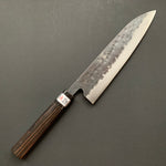 Gyuto knife, Aogami super with stainless steel cladding, Tsuchime Kurouchi finish, Denka range, Japanese handle - Fujiwara