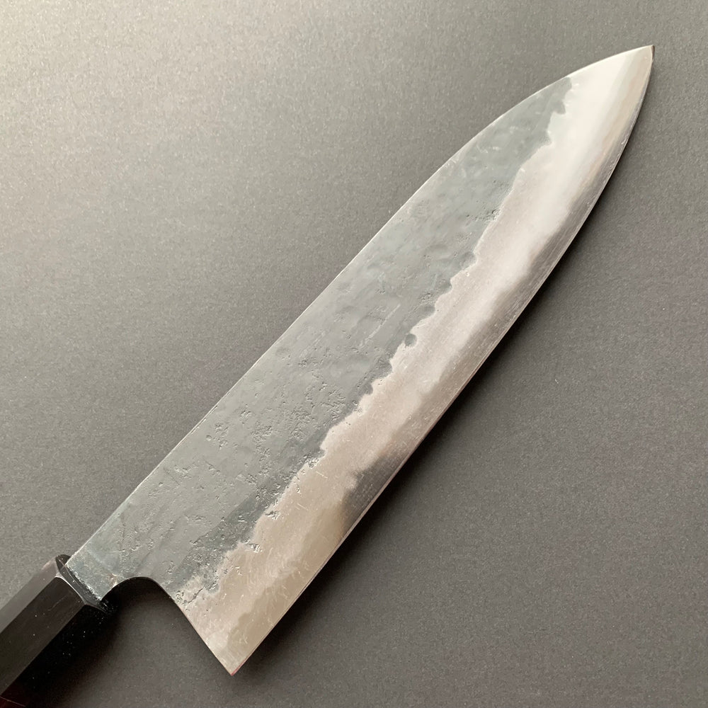 Gyuto knife, Shirogami 1 with Iron cladding, Kurouchi finish - Matsubara