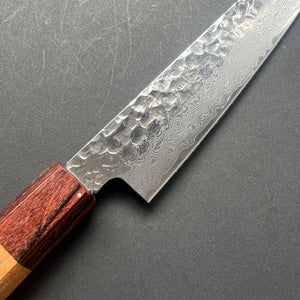 Petty knife, VG10 stainless steel, Damascus Tsuchime finish, Wa handle - Sakai Takayuki