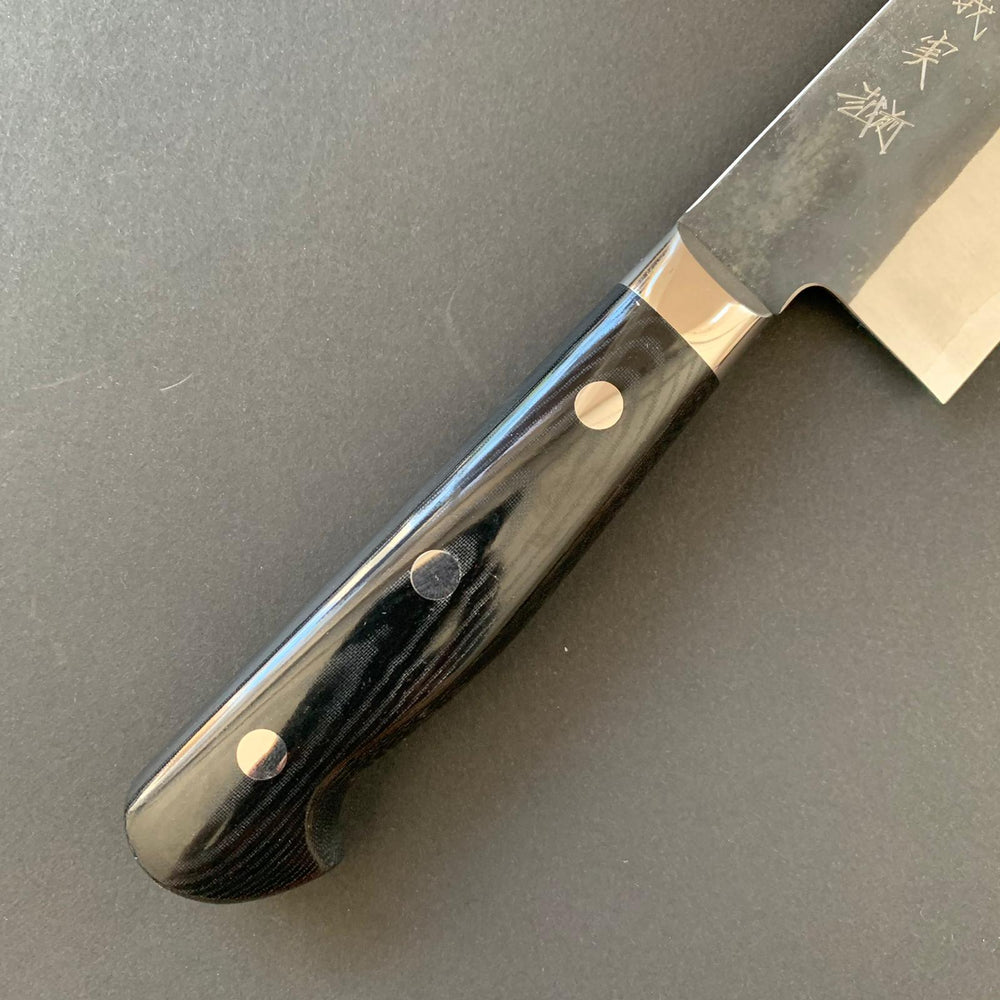 Gyuto knife, Aogami super, ss-clad, 210mm, Tsuchime and Kurouchi finish - Kato - Kitchen Provisions