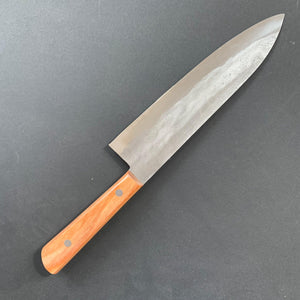 Gyuto knife, Shirogami 1 with stainless steel cladding, Nashiji range, western handle - Fujiwara - Kitchen Provisions