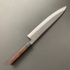 Gyuto knife, Aogami Super with stainless steel cladding, Kurouchi finish - Mutsumi Hinoura - Kitchen Provisions