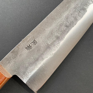 Gyuto knife, Shirogami 1 with stainless steel cladding, Nashiji range, western handle - Fujiwara - Kitchen Provisions