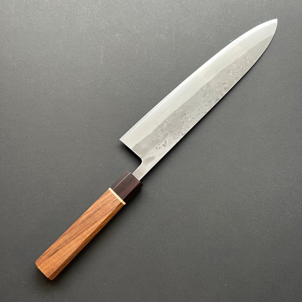 Gyuto knife, Aogami 2 with stainless steel cladding, nashiji finish - Ittetsu