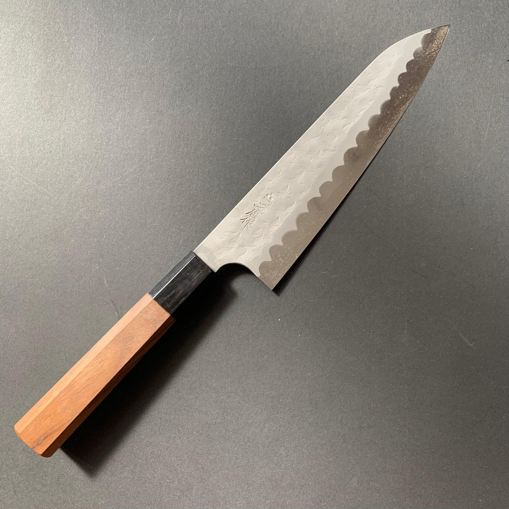 Gyuto knife, Aogami Super with stainless steel cladding, tsuchime finish - Nigara - Kitchen Provisions